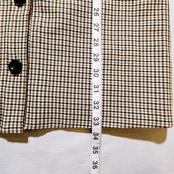 NWT Toccin Short Sleeve Button Front Plaid Mini Dress 4 - Picture 2 of 9
